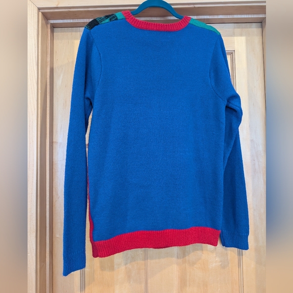 Colorful Patchwork Bow Sweater - Picture 6 of 8